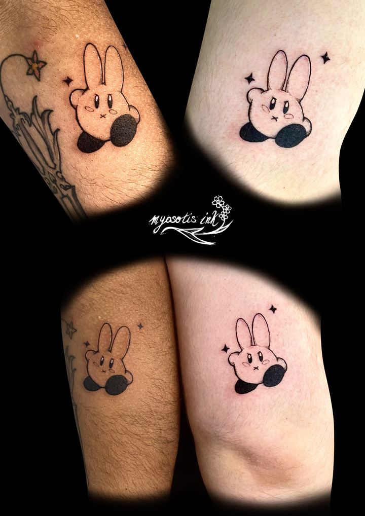 Tattoo von Luca: Kleine Kirby-Motive