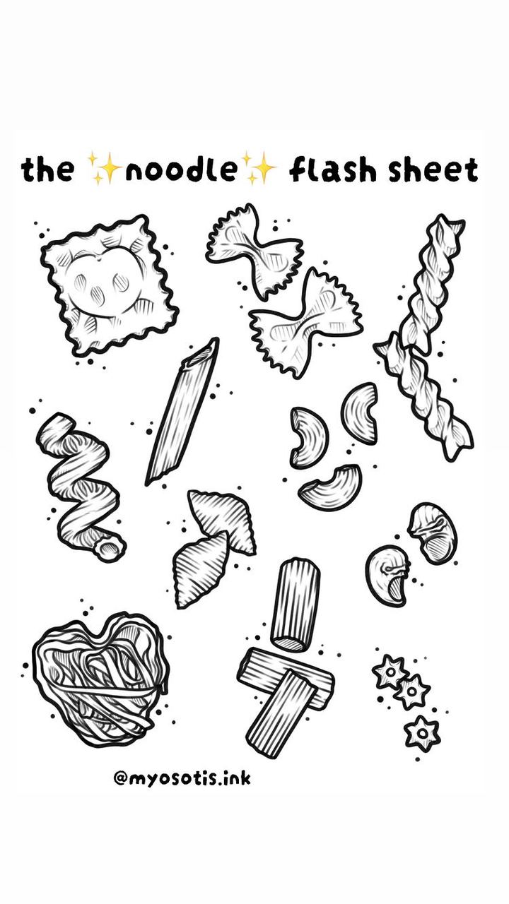 Wanna-Do-Motiv: Flash-Sheet mit Nudeln